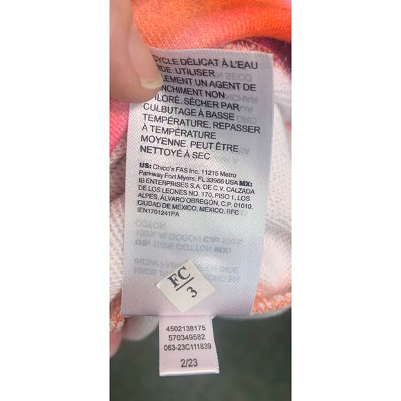 Chico's Amazing Puff Sleeve Colorful Shift Dress pockets sz Chicos 2= L NWOT - Picture 8 of 10